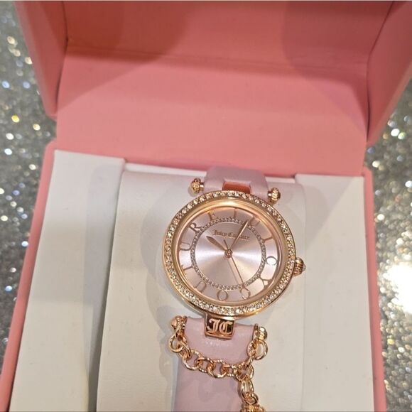 Juicy Couture Vintage-Inspired Rhinestone Face Charm Watch - Picture 4 of 5